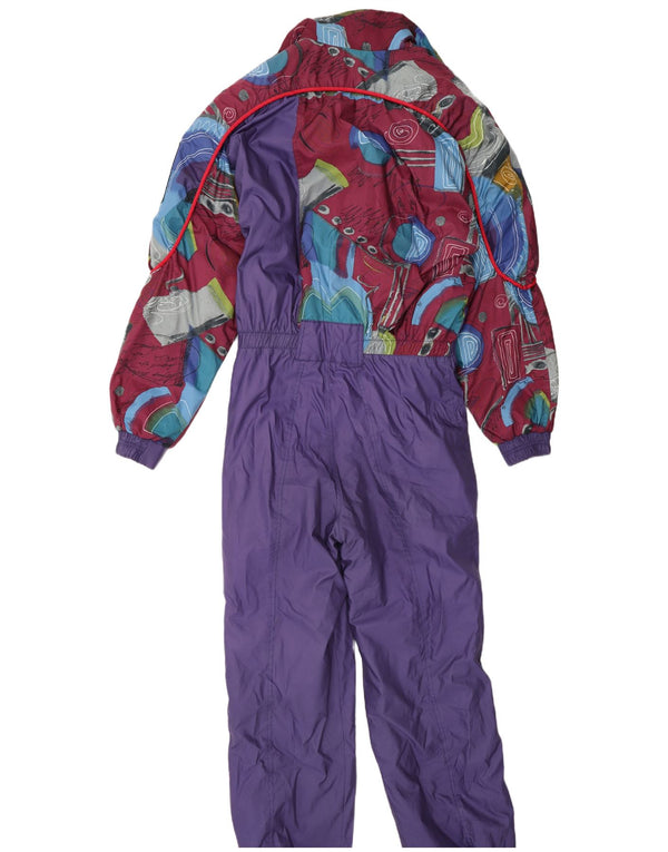Silvy Womens Unisex Graphic Ski Jumpsuit IT 48 XL Purple Colourblock