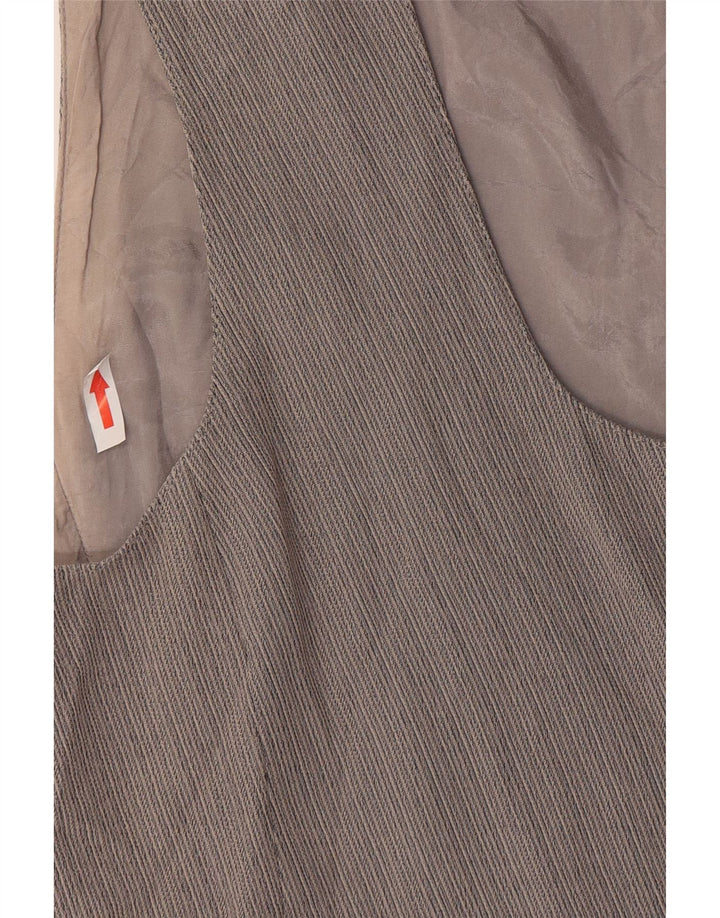 Marella Womens Waistcoat UK 12 Medium Grey