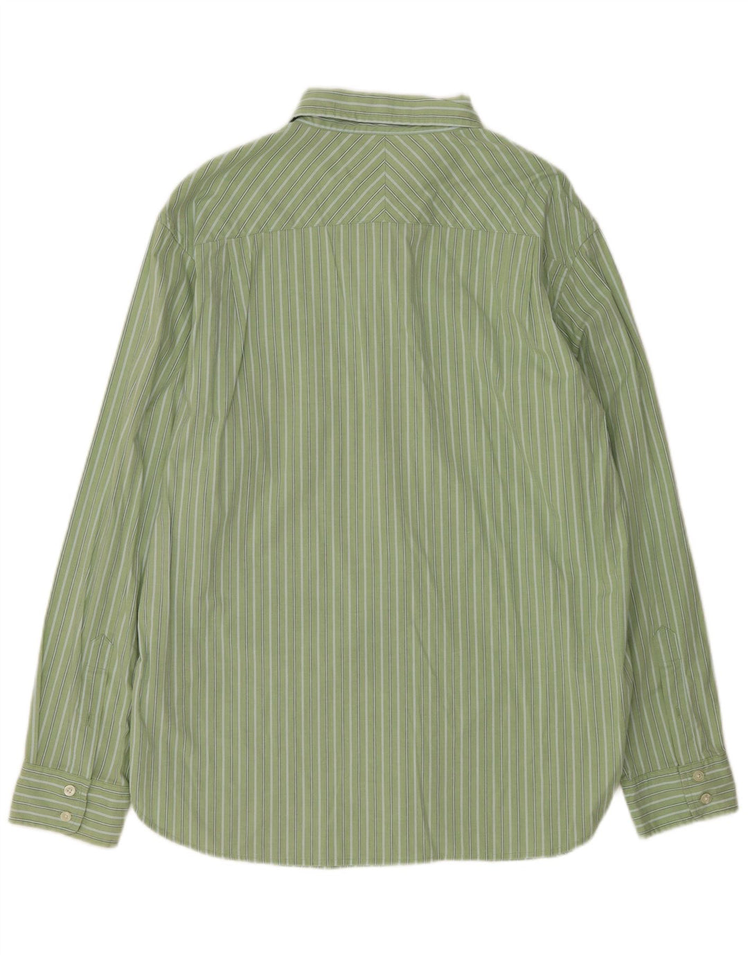 DOCKERS Mens Shirt XL Green Pinstripe Cotton