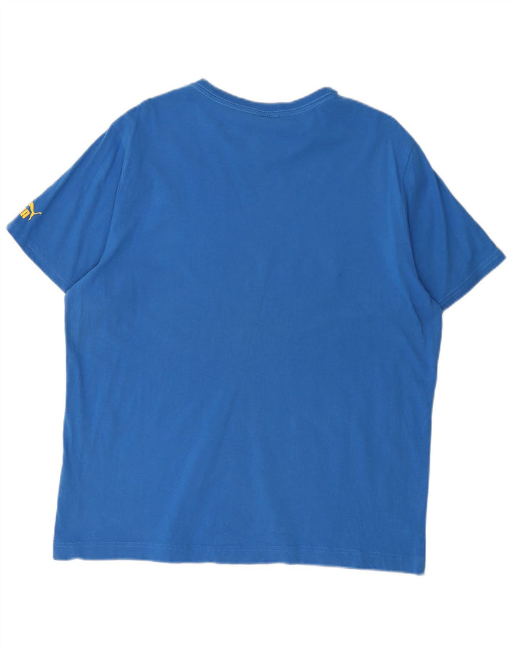PUMA Mens Graphic T-Shirt Top XL Blue