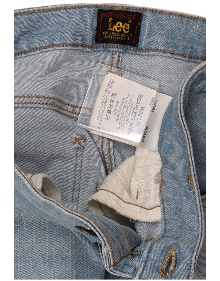 LEE Womens Scarlett High Skinny Jeans W32 L28 Blue Cotton