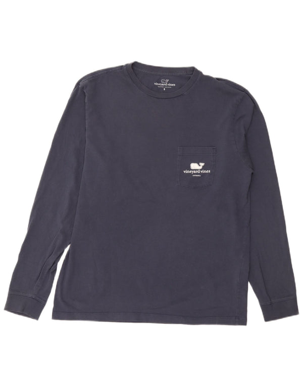 Vineyard Vines Mens Graphic Top Long Sleeve Small Navy Blue Cotton