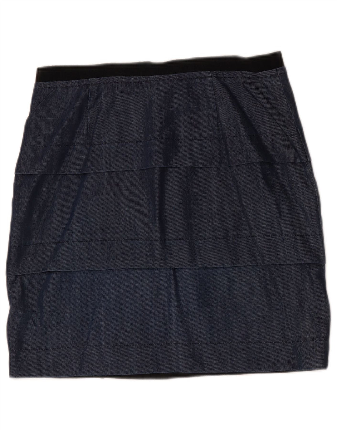 Max&Co. Womens Peplum Skirt Large W32  Navy Blue Viscose