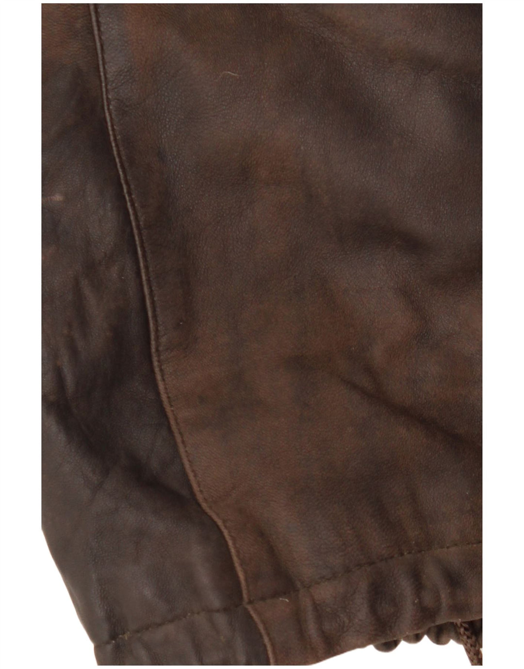 VINTAGE Womens Hooded Leather Coat EU 38 Medium Brown Leather