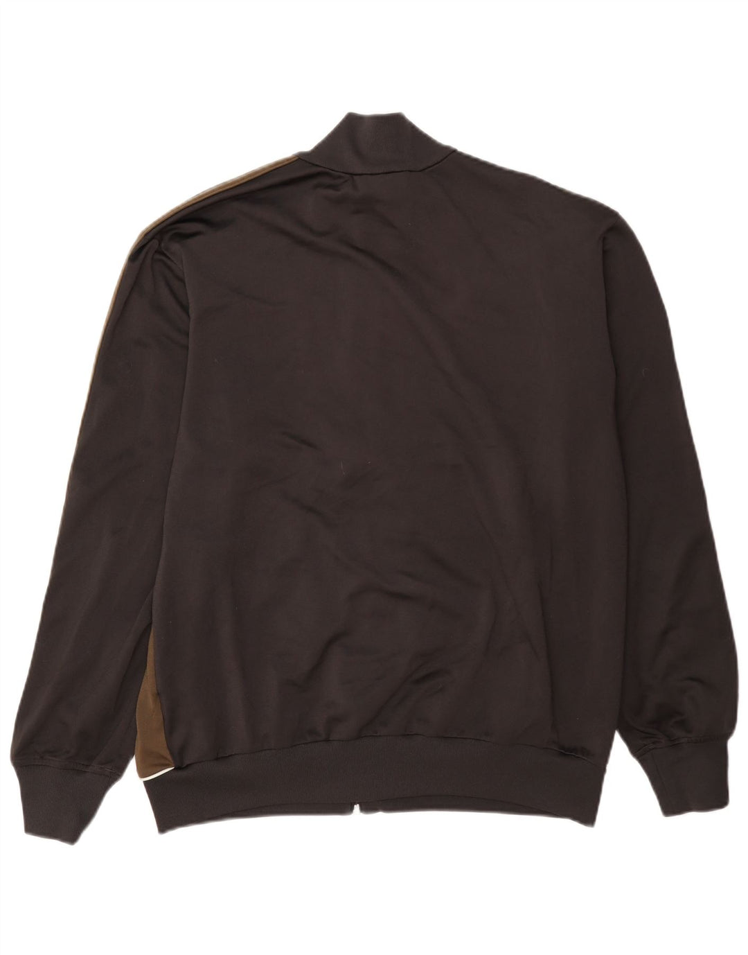 Adidas Mens Tracksuit Top Jacket Medium Brown Colourblock Polyester