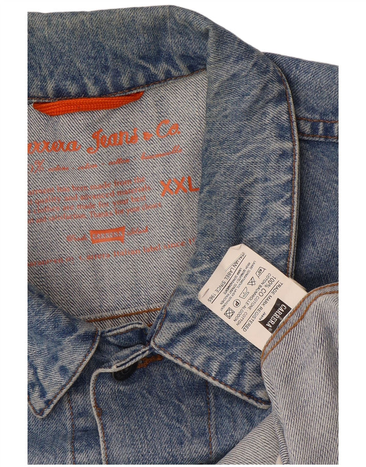 Carrera Mens Denim Jacket UK 44 2XL Blue Cotton