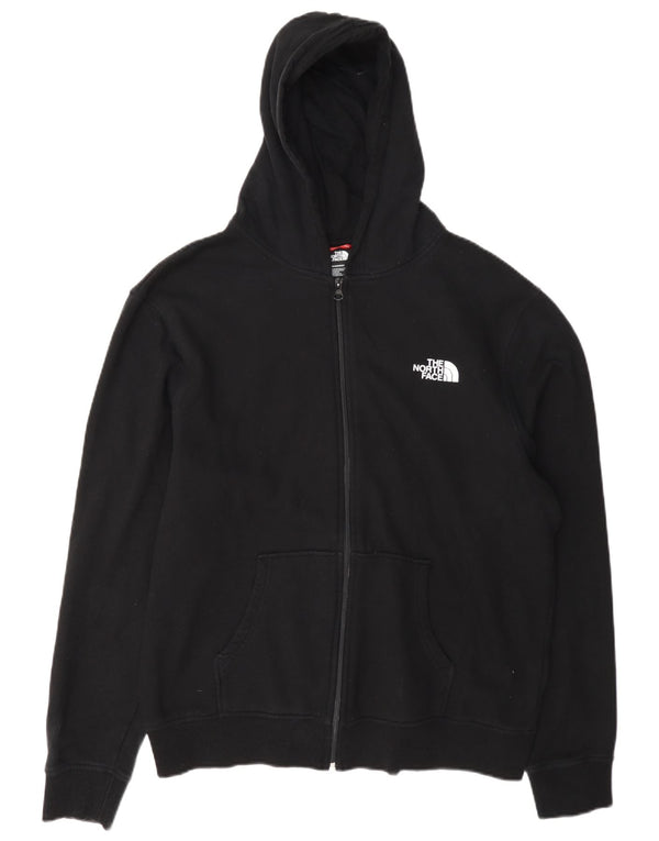 The North Face Mens Zip Hoodie Sweater Large Black Cotton