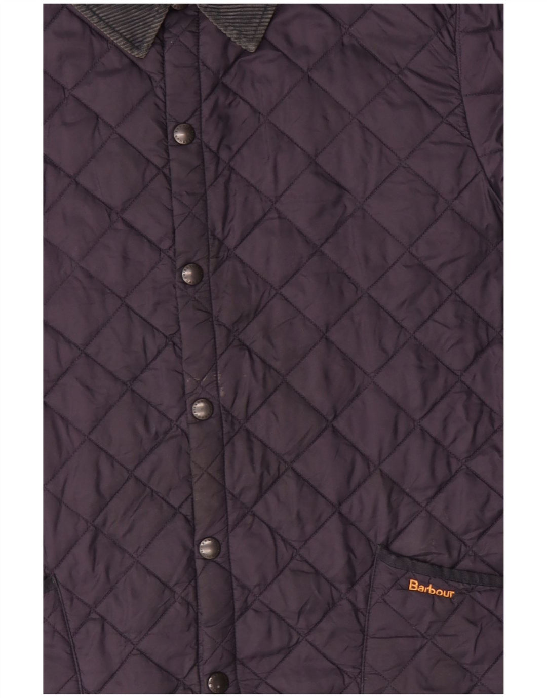 Barbour Mens Quilted Jacket UK 44 2XL Navy Blue Polyester
