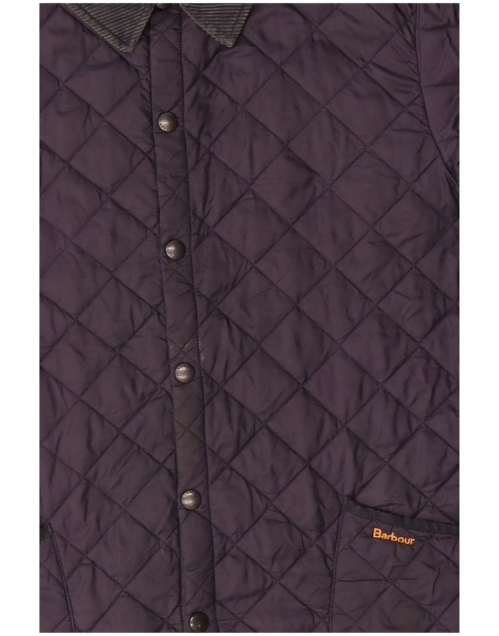 Barbour Mens Quilted Jacket UK 44 2XL Navy Blue Polyester