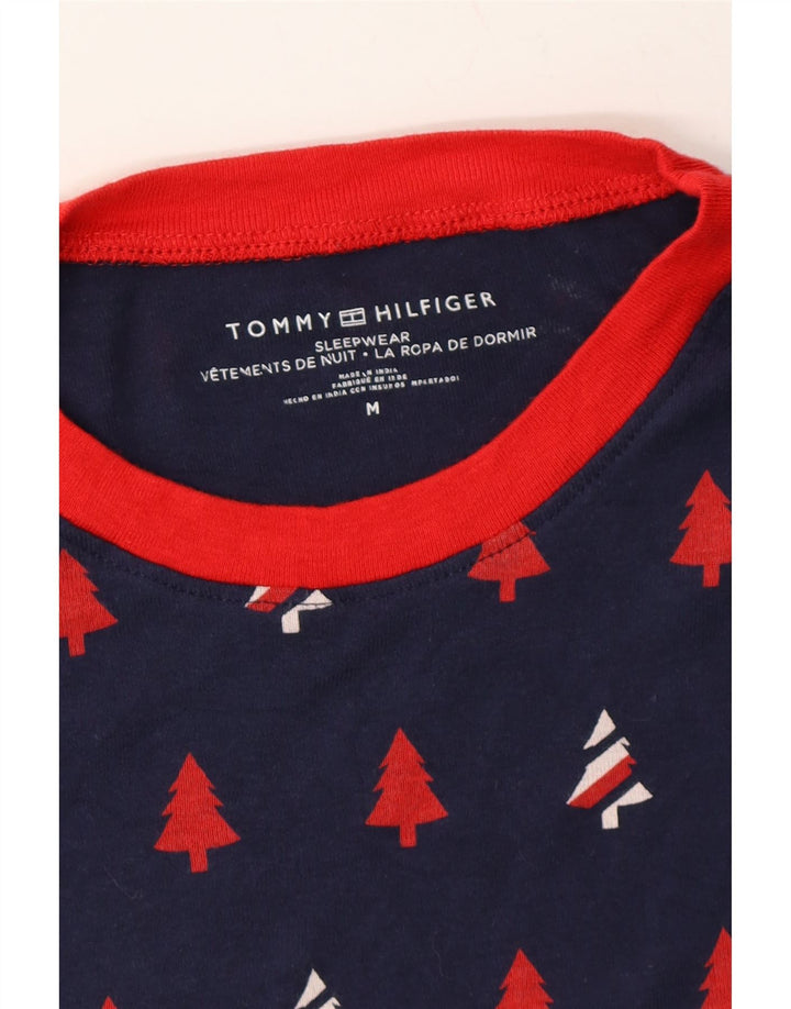 TOMMY HILFIGER Mens Graphic Top Long Sleeve Medium Navy Blue Cotton Vintage Tommy Hilfiger and Second-Hand Tommy Hilfiger from Messina Hembry 