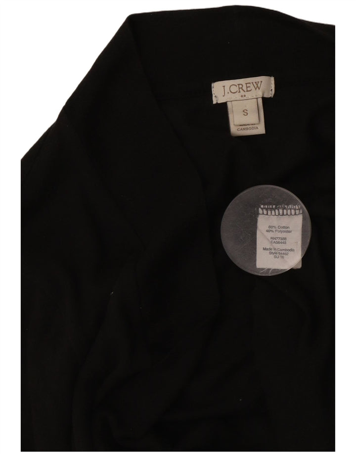 J. Crew Womens Open Cardigan Sweater UK 10 Small Black Cotton