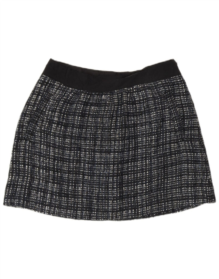 J. CREW Womens Mini Skirt US 8 Medium W30  Black Check Wool
