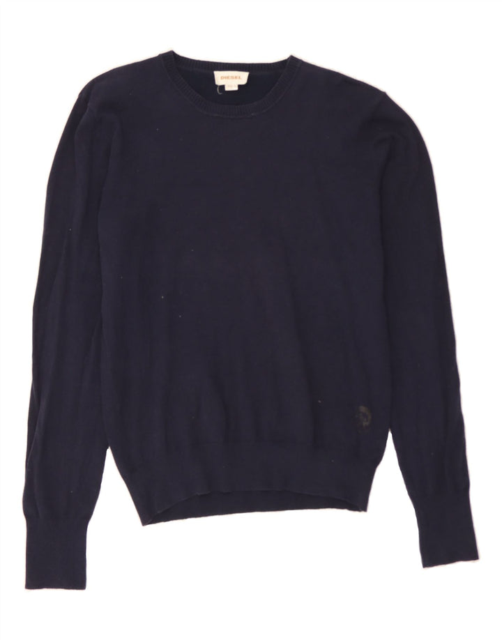 DIESEL Mens Crew Neck Jumper Sweater Large Navy Blue Vintage Diesel and Second-Hand Diesel from Messina Hembry 
