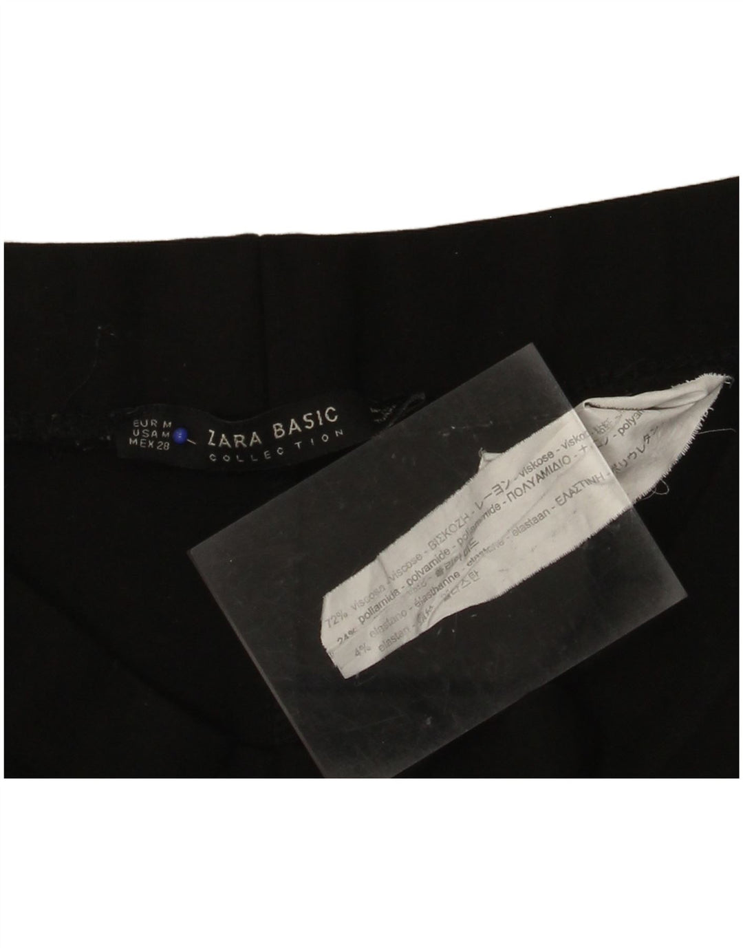 ZARA Womens Tracksuit Trousers UK 12 Medium  Black Striped Viscose