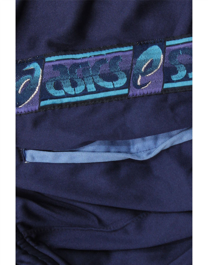 Asics Mens Graphic Tracksuit Trousers Medium  Navy Blue Polyamide