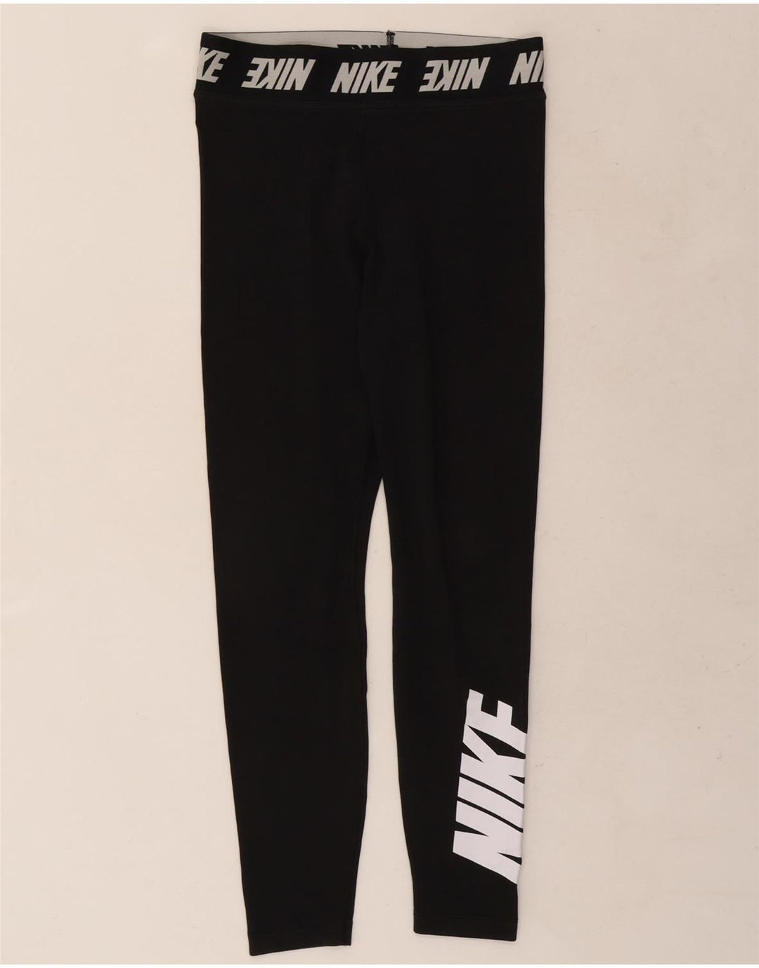 Nike Womens Graphic Leggings UK 12 Medium  Black