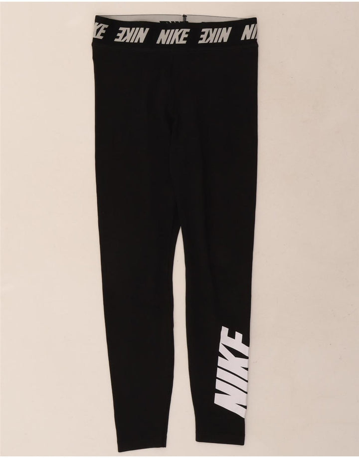 Nike Womens Graphic Leggings UK 12 Medium  Black