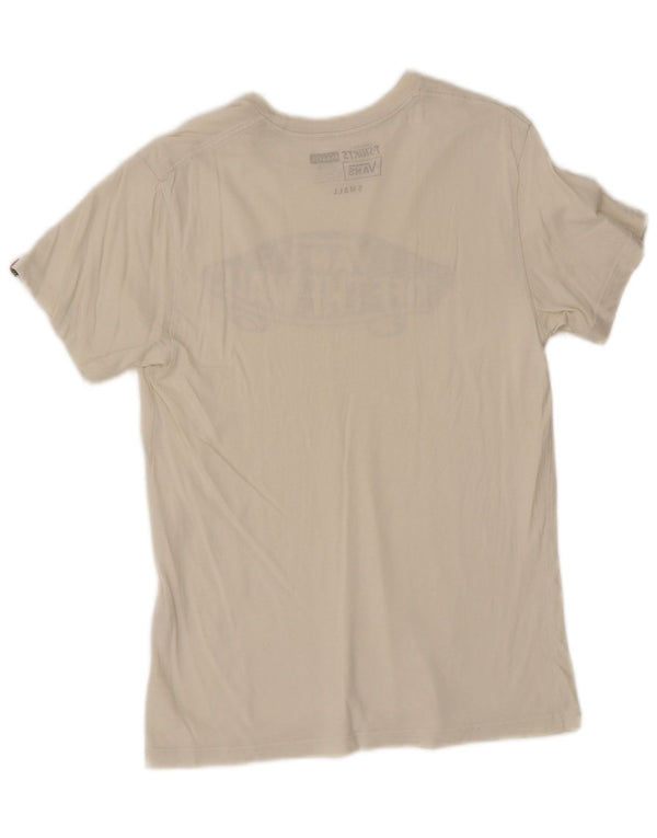 Vans Mens Classic Fit Graphic T-Shirt Top Small White Cotton
