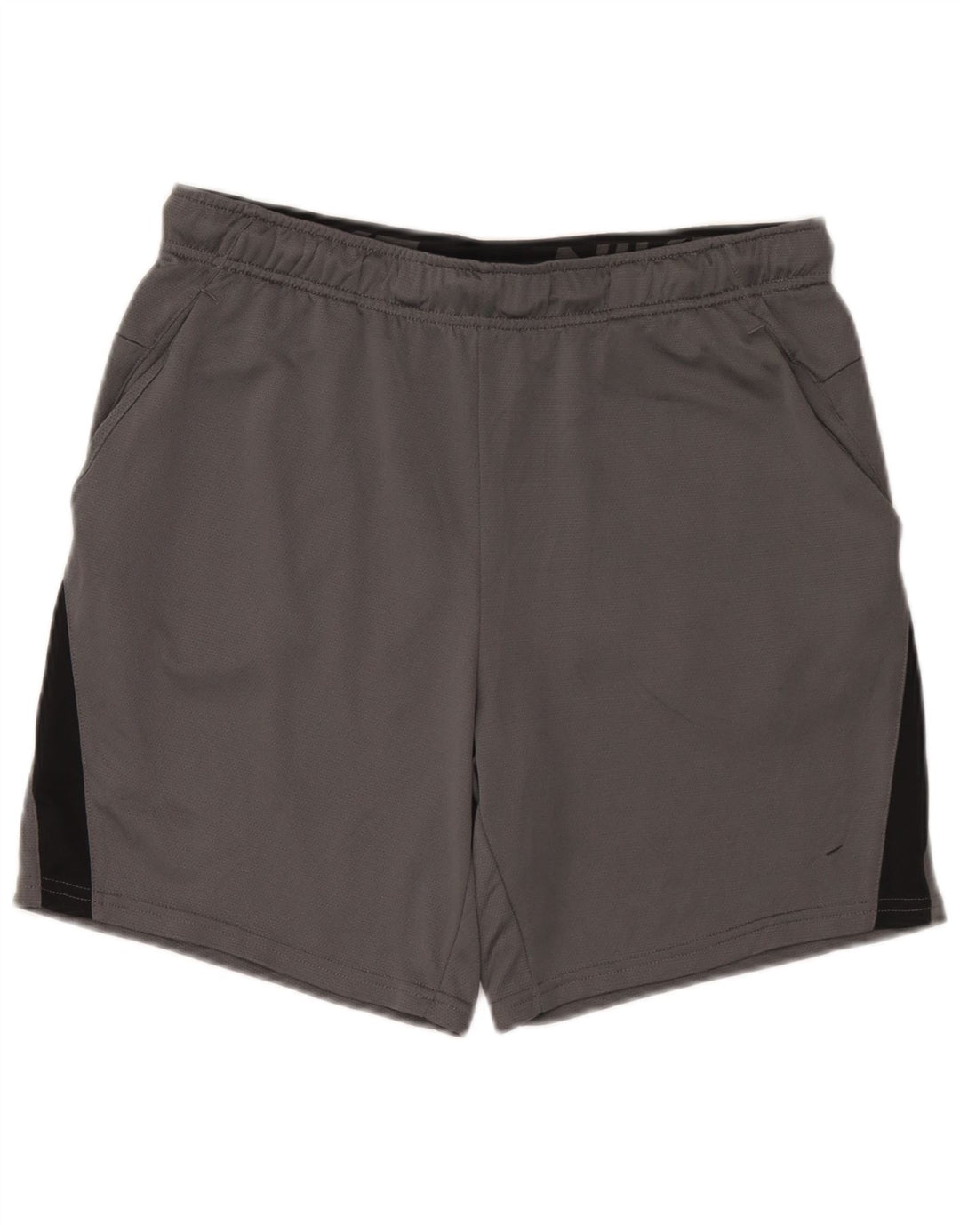 Nike Mens Dri Fit Standard Sport Shorts Large Grey Colourblock Polyester