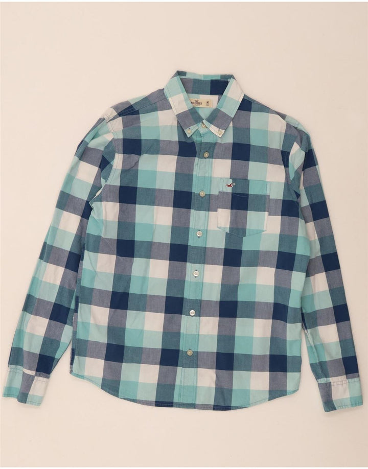 Hollister Mens Shirt Medium Blue Check Cotton