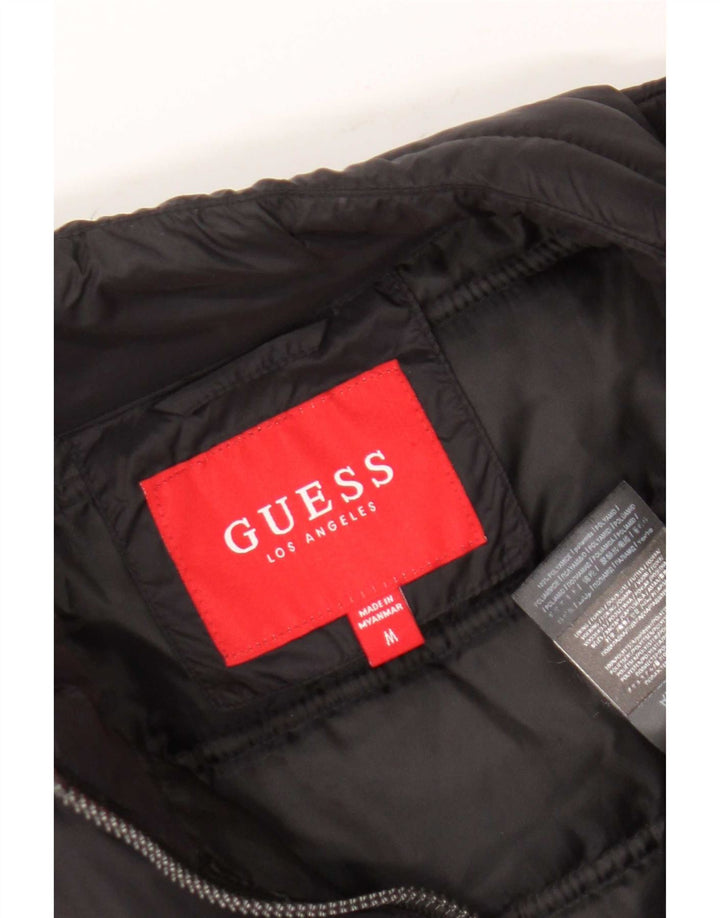 Guess Womens Padded Jacket UK 14 Medium Black Polyamide