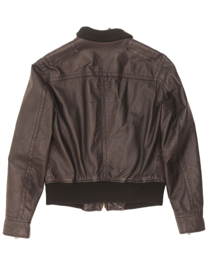 Conbipel Mens Leather Jacket IT 48 Medium Black