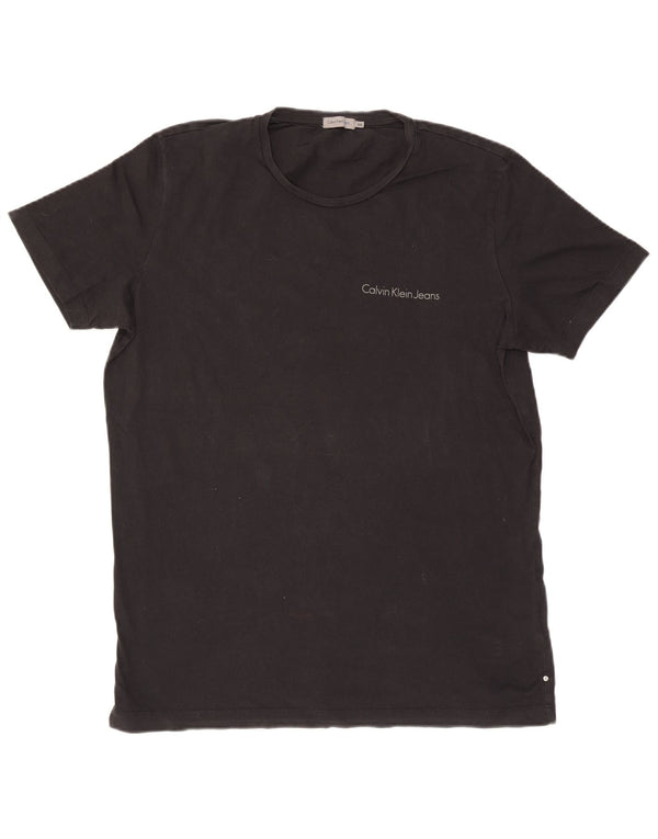 Calvin Klein Jeans Mens T-Shirt Top 2XL Black Cotton