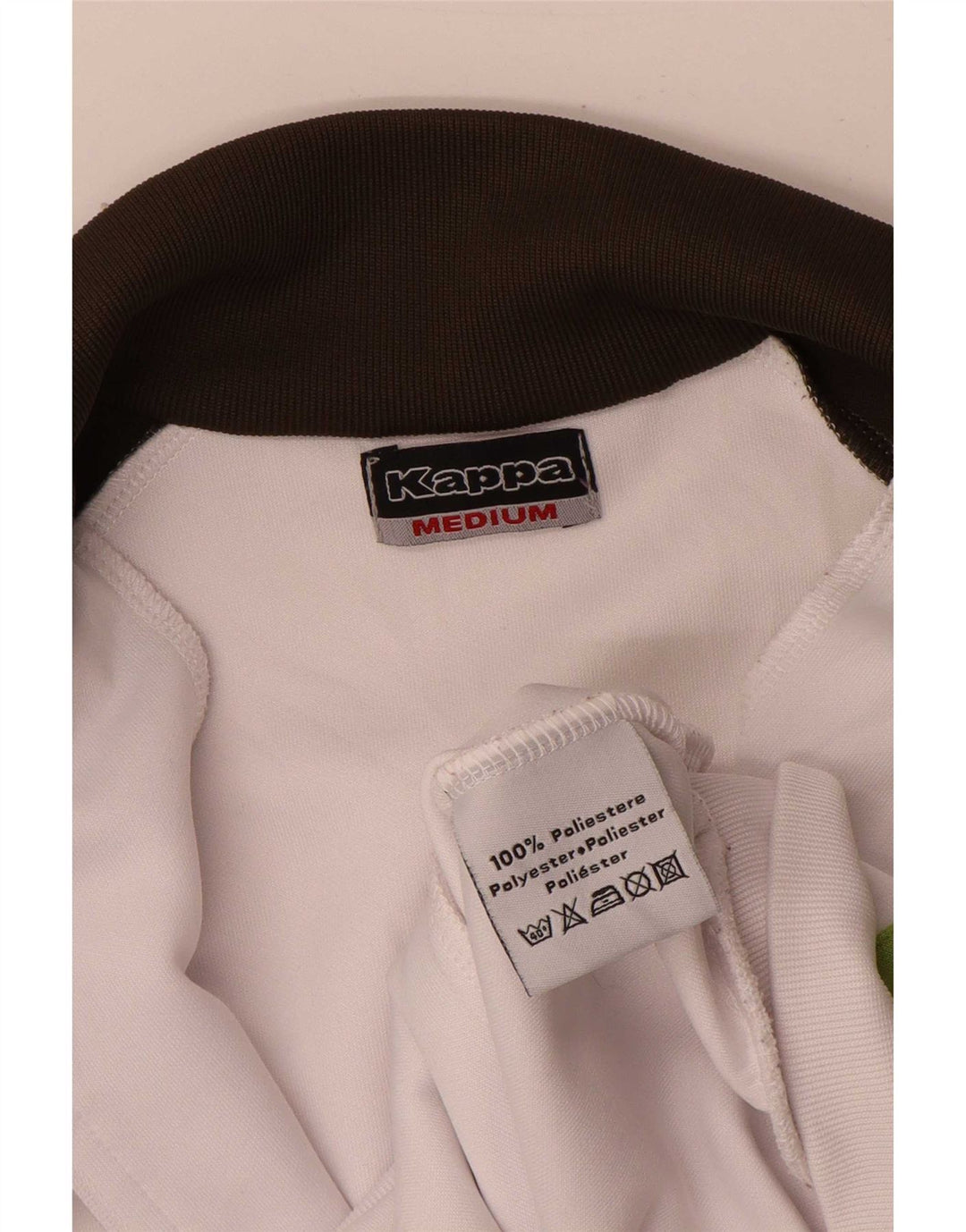 Kappa Womens Tracksuit Top Jacket UK 14 Medium White Colourblock Polyester