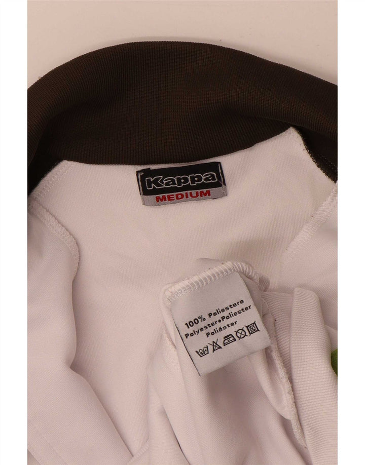 Kappa Womens Tracksuit Top Jacket UK 14 Medium White Colourblock Polyester