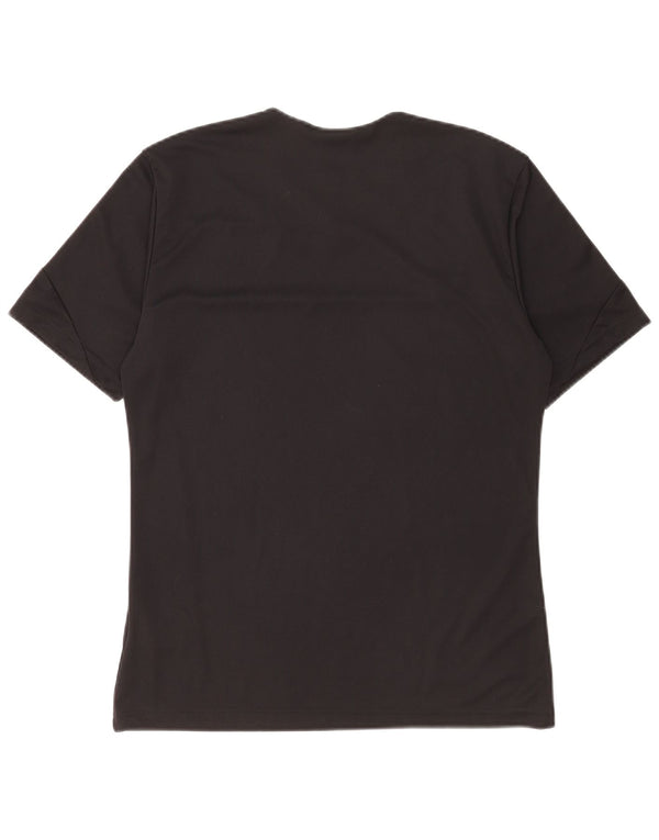 Adidas Mens Climalite T-Shirt Top Small Black Colourblock Polyester