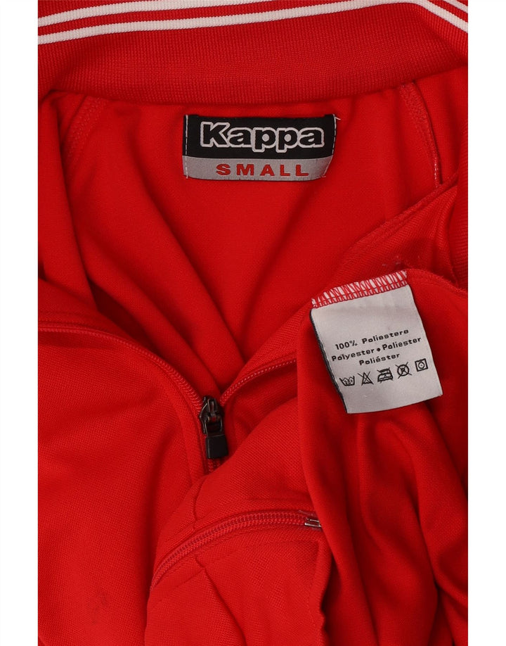 Kappa Mens Tracksuit Top Jacket Small Red Polyester
