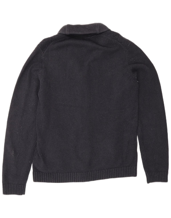 Ted Baker Mens Cardigan Sweater Size 4 Large Navy Blue Cotton