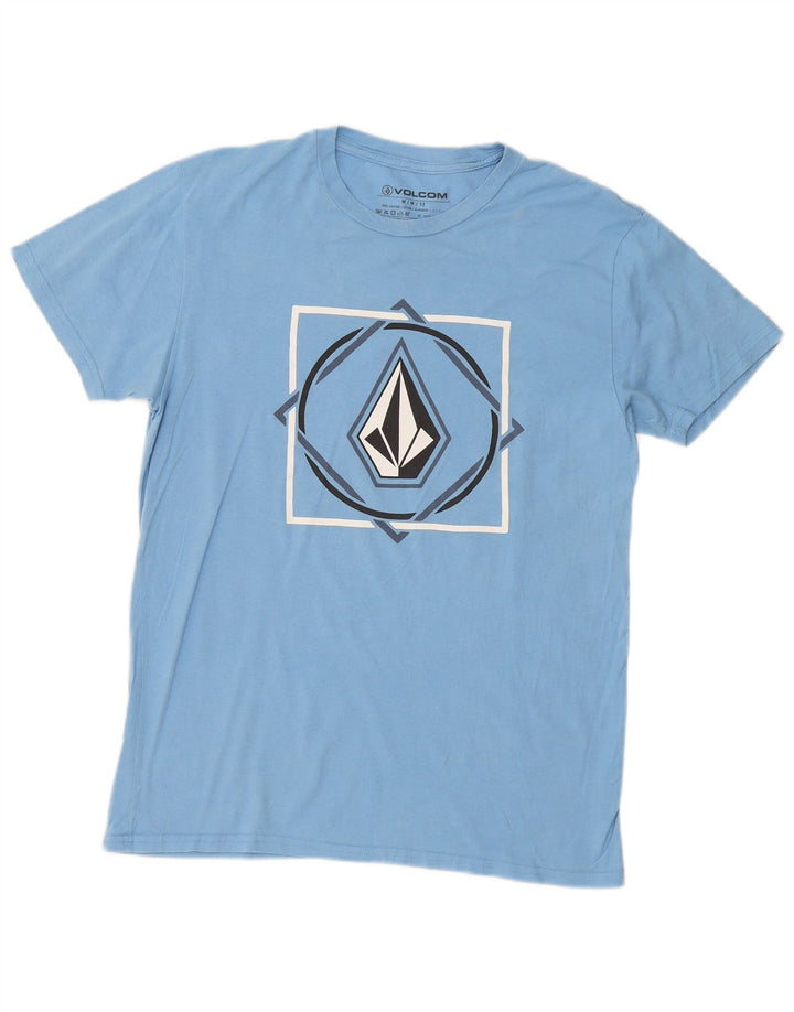 Volcom Mens Graphic T-Shirt Top UK 14 Medium Blue Cotton