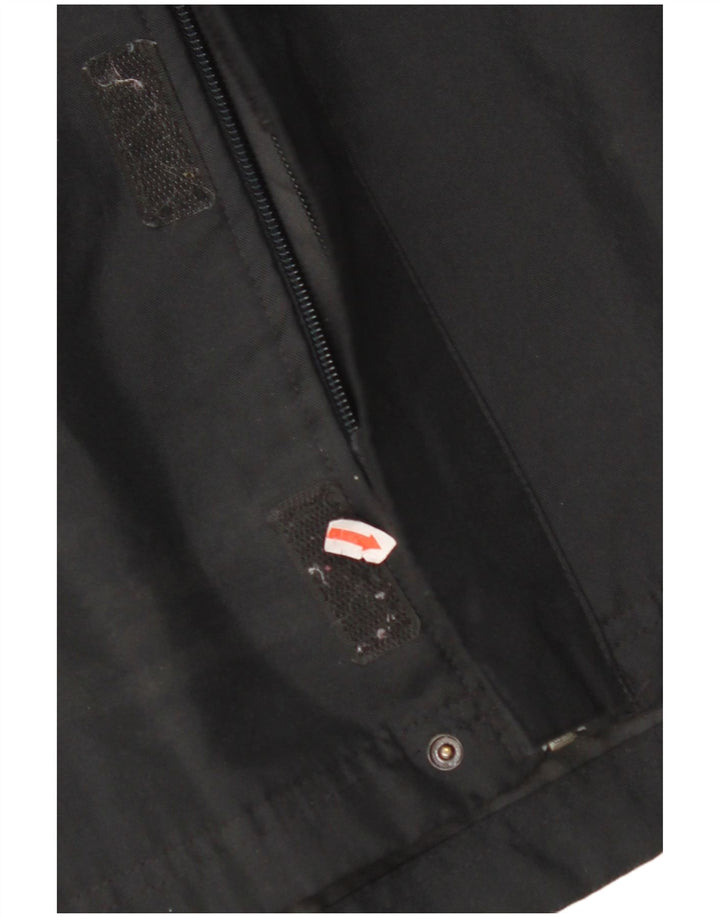 NIKE Boys Hooded Rain Jacket 12-13 Years Large Black Colourblock Polyester