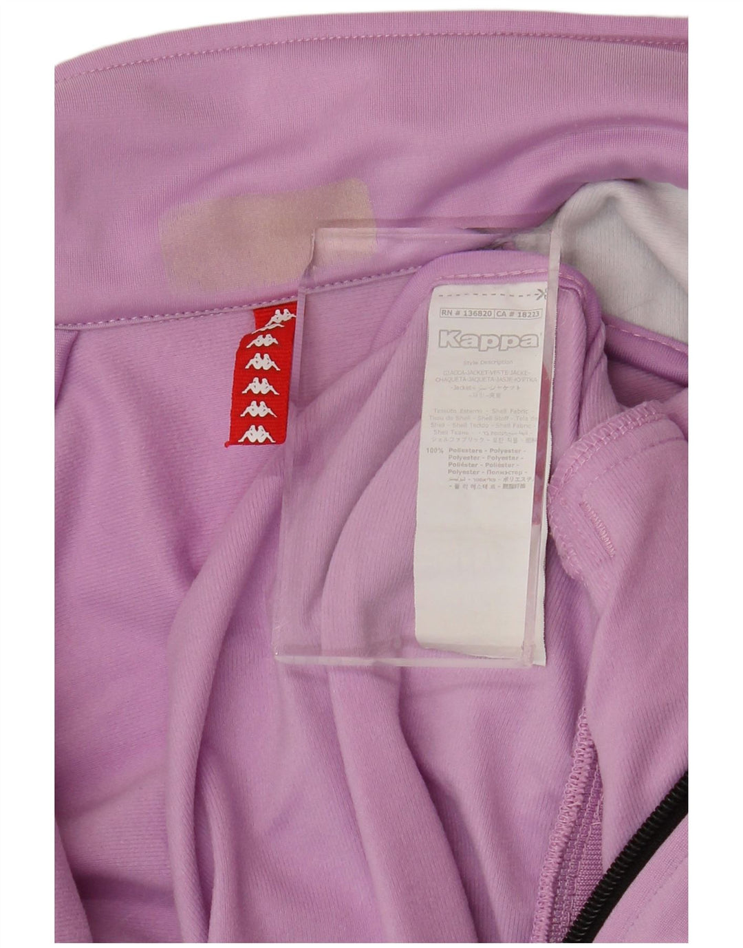 KAPPA Womens Graphic Tracksuit Top Jacket UK 16 Large Purple Colourblock