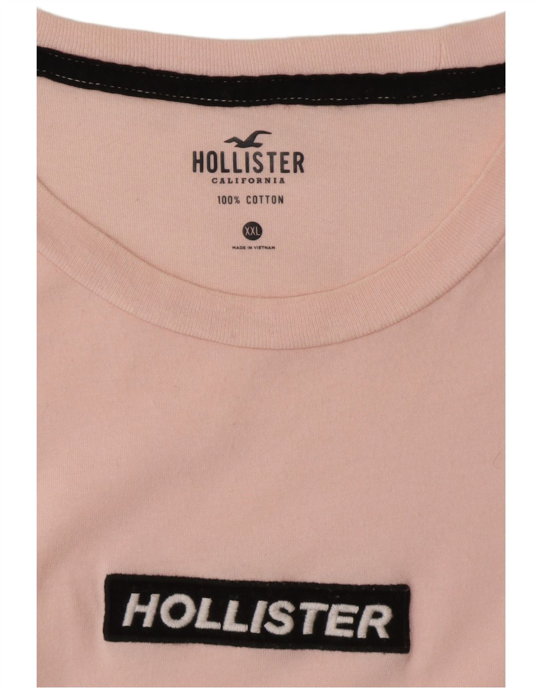 HOLLISTER Mens T-Shirt Top 2XL Pink Cotton