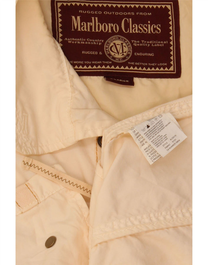 Marlboro Classics Mens Utility Jacket UK 42 XL Beige Cotton