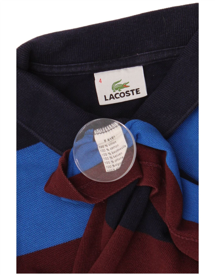 Lacoste Mens Rugby Polo Shirt Size 4 Medium Multicoloured Striped