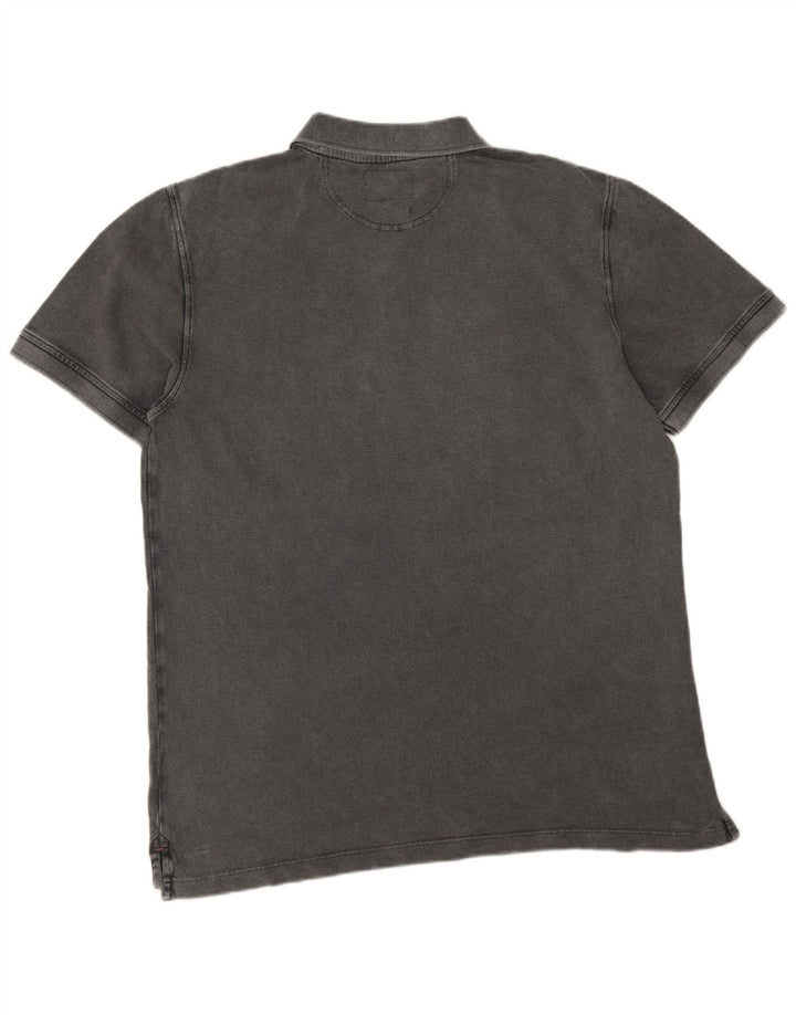 White Stuff Mens Polo Shirt Large Grey Cotton