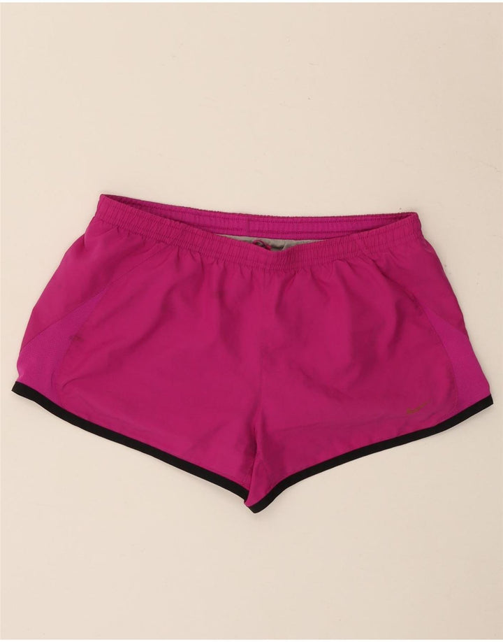 Nike Womens Sport Shorts UK 12 Medium  Purple Polyester