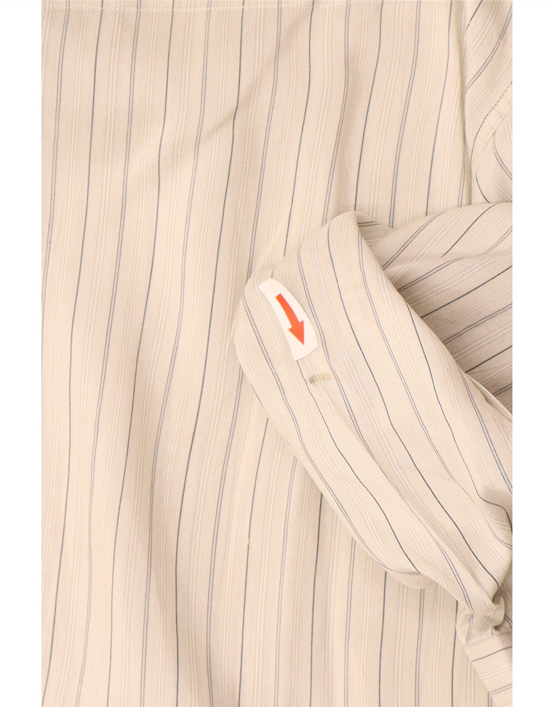 Vintage Mens Shirt Size 42 16 1/2 Large Grey Pinstripe Silk