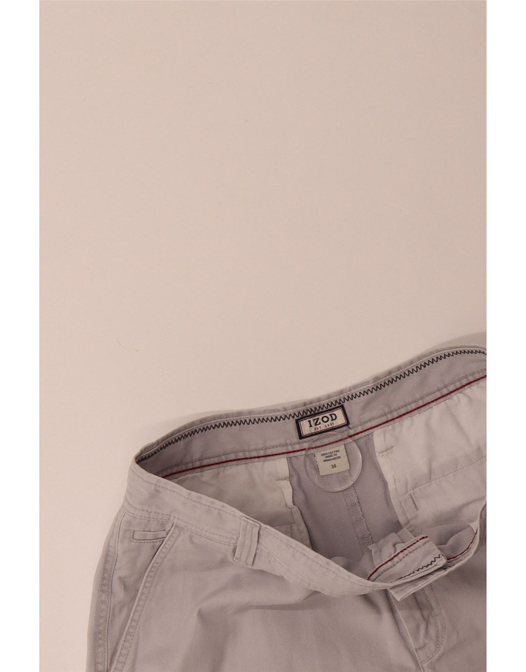 IZOD Mens Chino Shorts W34  Grey Cotton Vintage Izod and Second-Hand Izod from Messina Hembry 