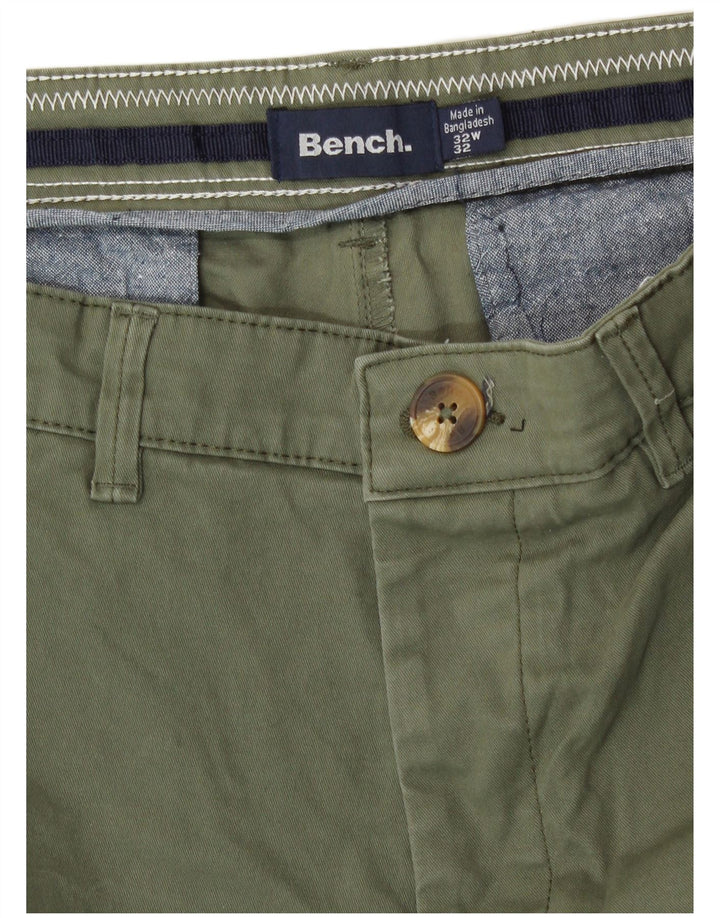 Bench Mens Chino Shorts W32 Medium Khaki Cotton
