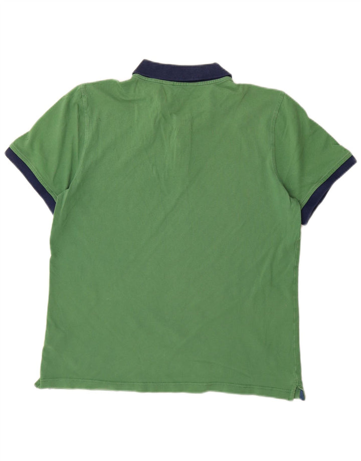 K-Way Boys Polo Shirt 15-16 Years Large  Green Cotton