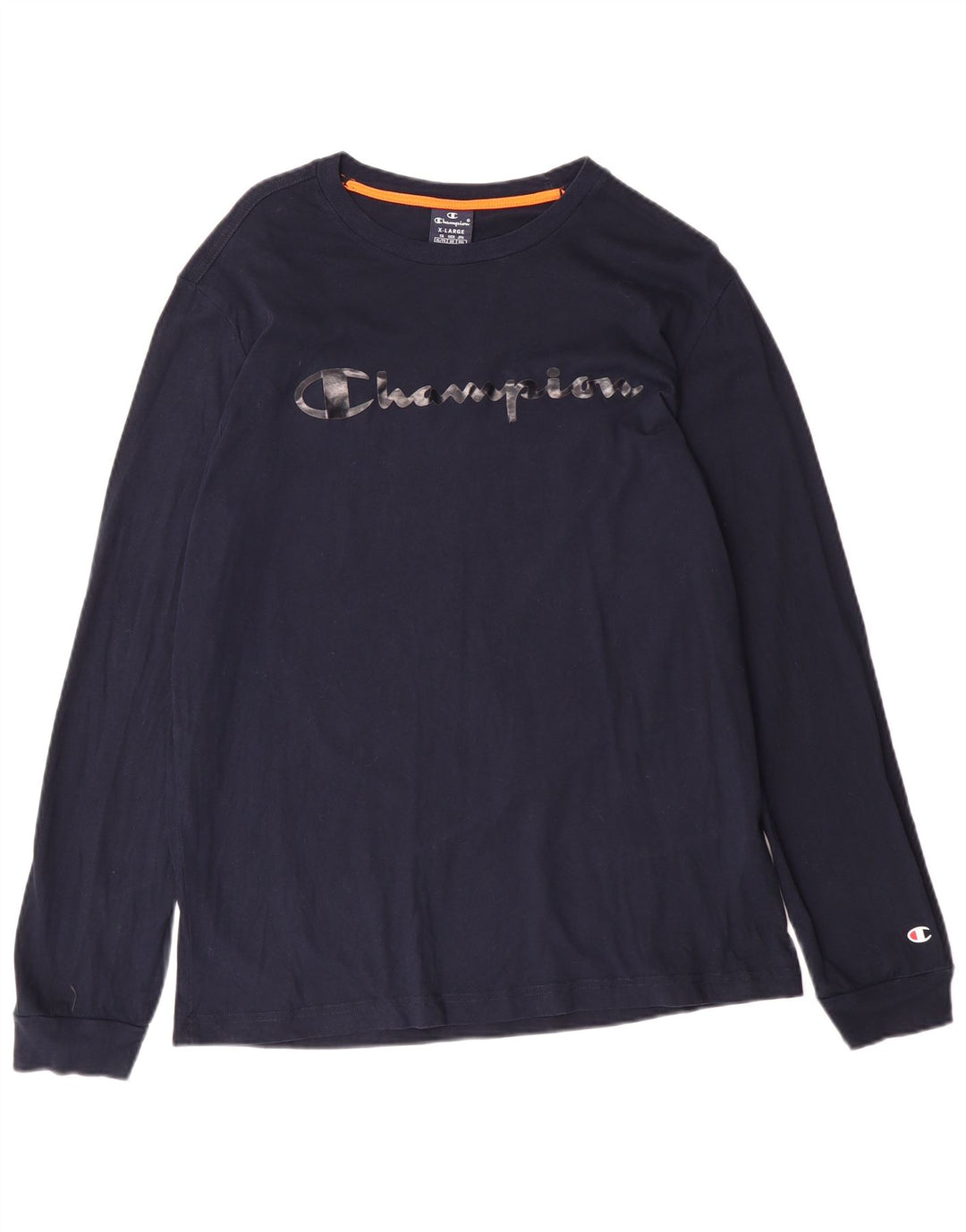 Champion Womens Graphic T-Shirt Top XL Navy Blue Cotton