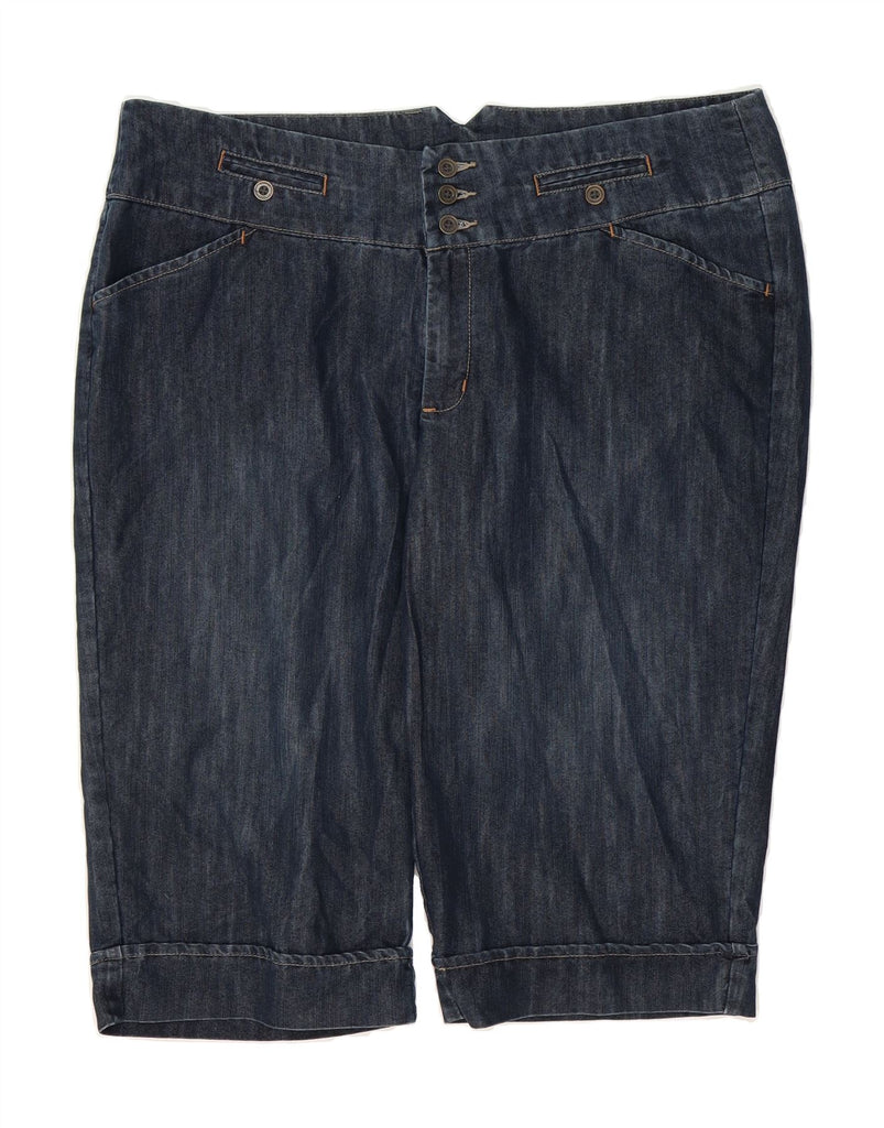 LEE Womens Riders Denim Bermuda Shorts US 17/18 2XL W40 L16 Navy Blue Vintage Lee and Second-Hand Lee from Messina Hembry 