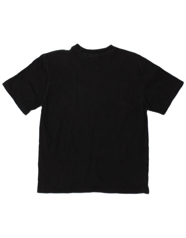 Fila Boys Graphic T-Shirt Top 11-12 Years Large Black Cotton