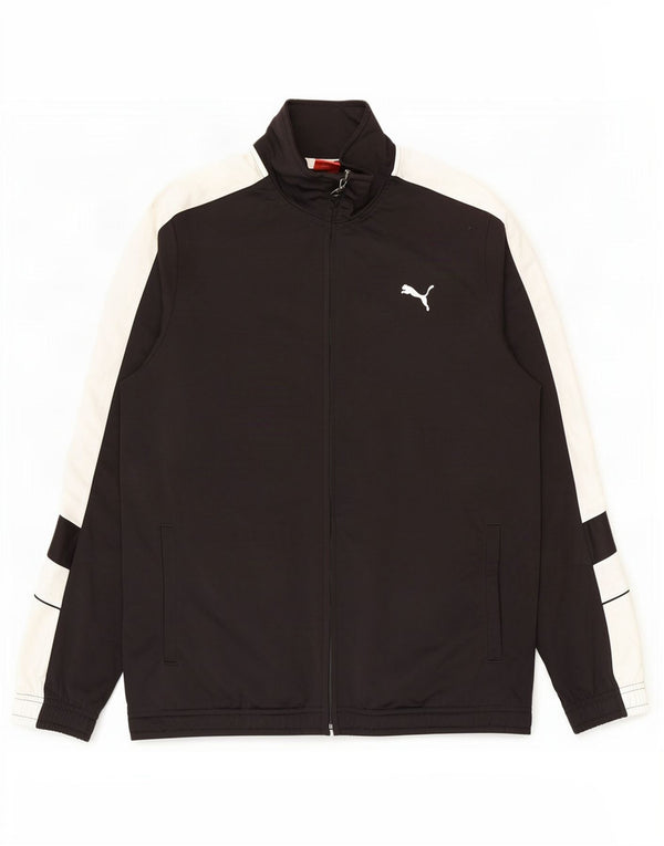 Puma Mens Tracksuit Top Jacket Medium Black Colourblock