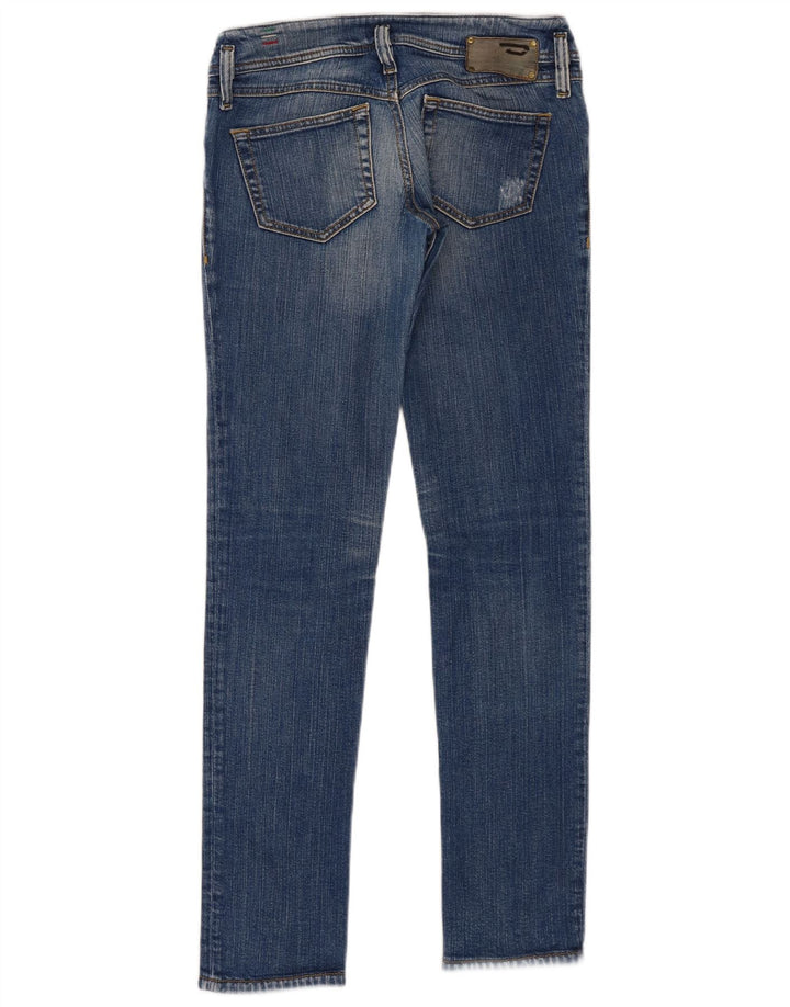 Diesel Womens Matic Distressed Slim Jeans W28 L32 Blue