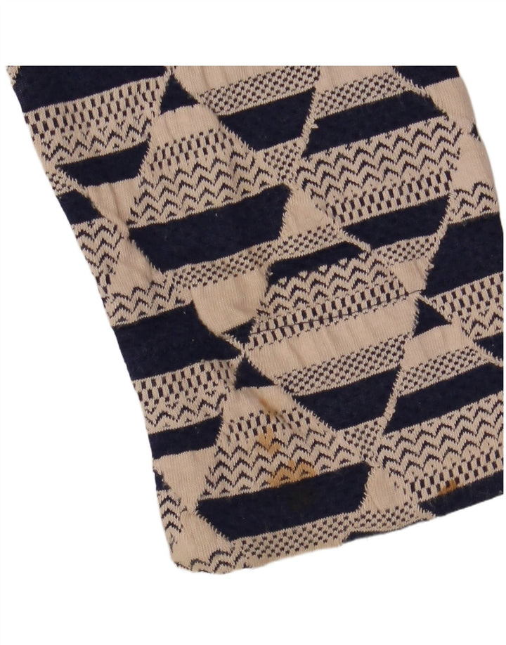 WHITE STUFF Womens 3/4 Sleeve Shift Dress UK 8 Small Beige Geometric